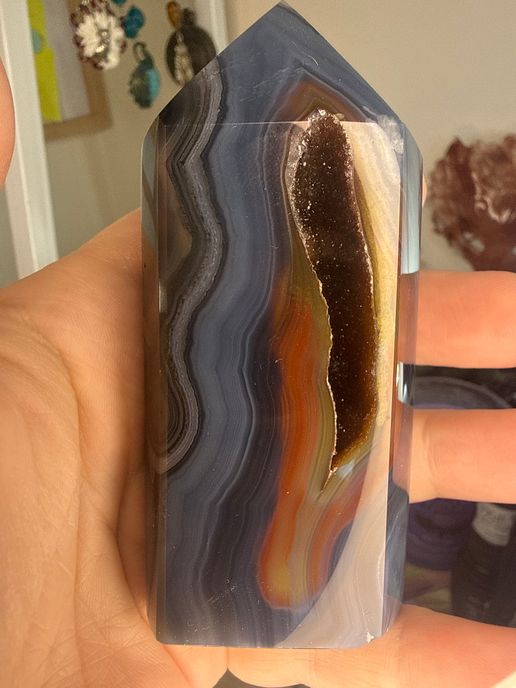 Druzy Agate Tower