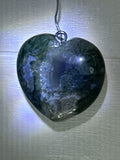 Moss Agate Heart Pendant