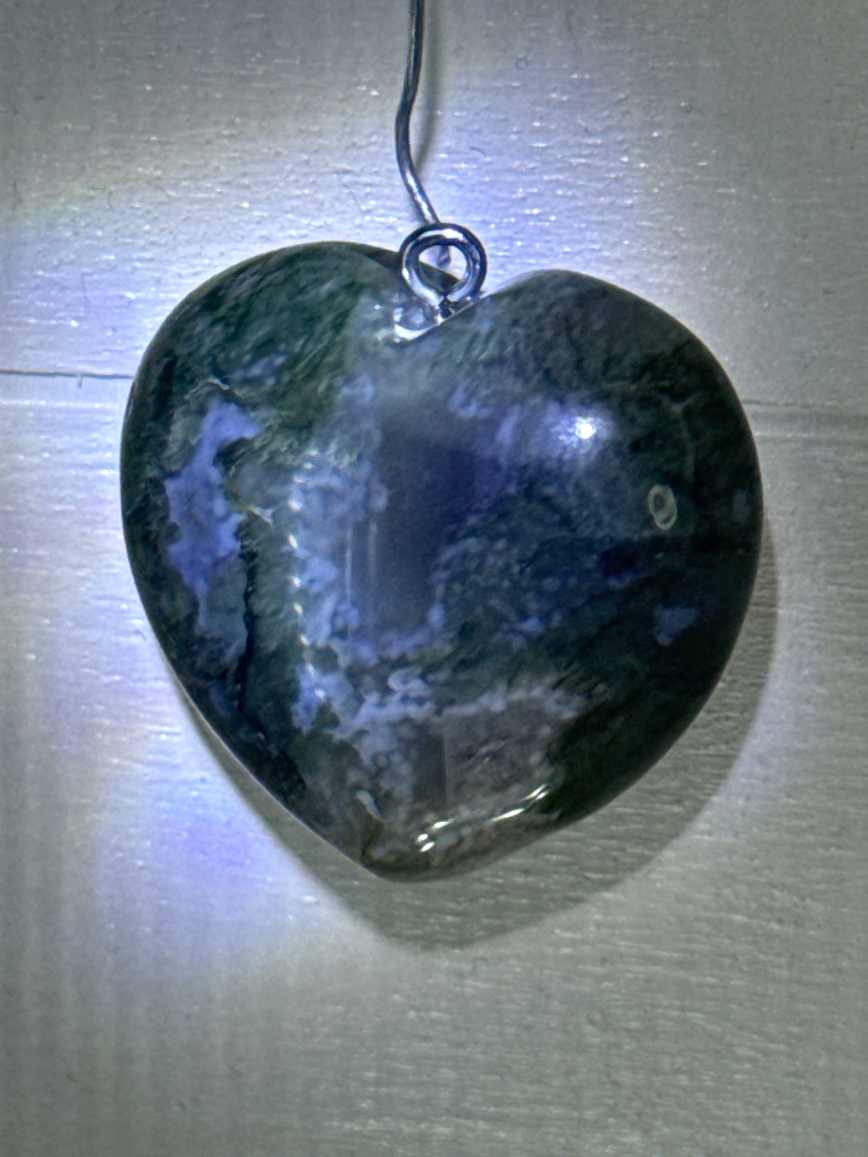 Moss Agate Heart Pendant