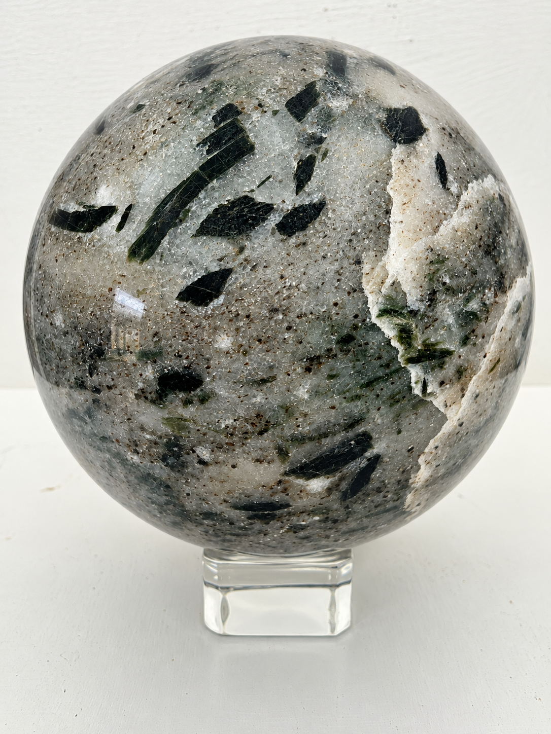 Black & Green Tourmaline Sphere
