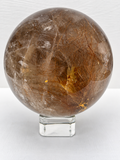Smokey Quartz with Thousand Layer Garden Quartz & Cooper Rutile Sphere