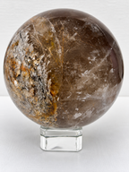 Smokey Quartz with Thousand Layer Garden Quartz & Cooper Rutile Sphere