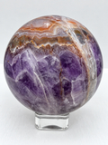 Amethyst with Mexican Lace Agate Sphere