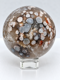 Flower Agate in Smokey Quartz Sphere