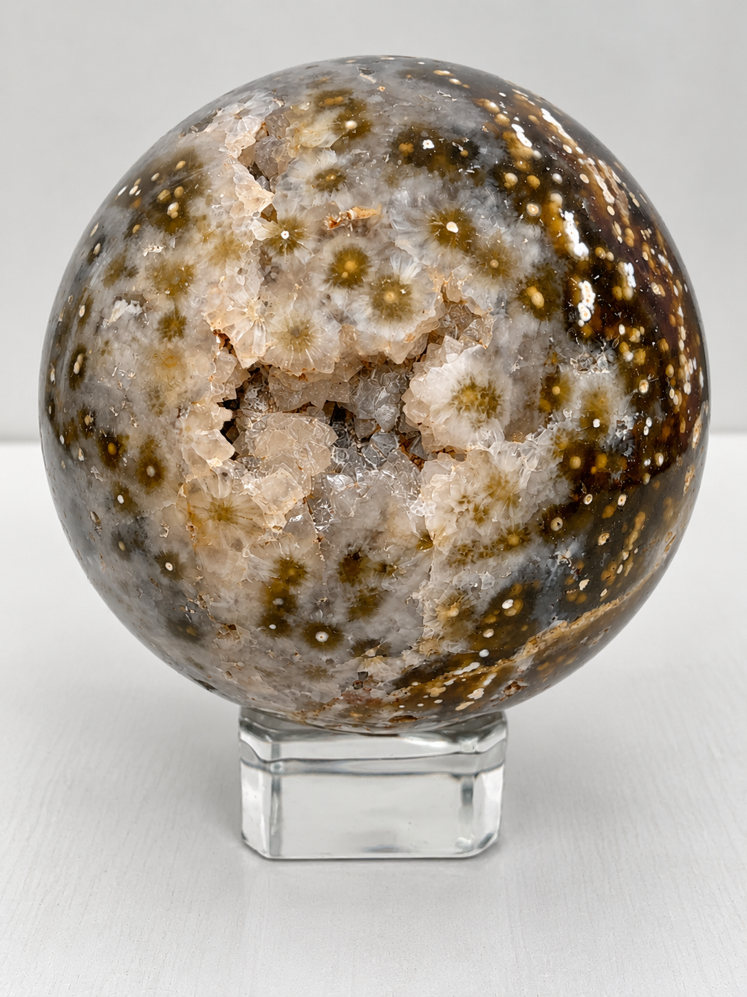 Orbicular Ocean Jasper Sphere