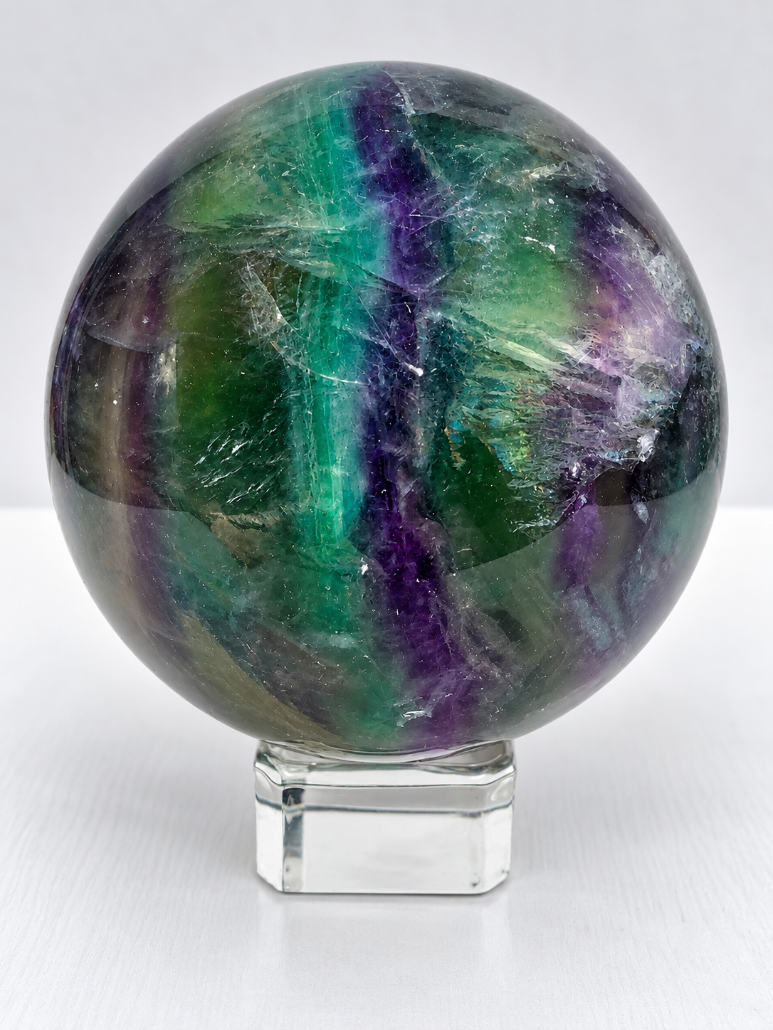 Purple & Green Fluorite Sphere