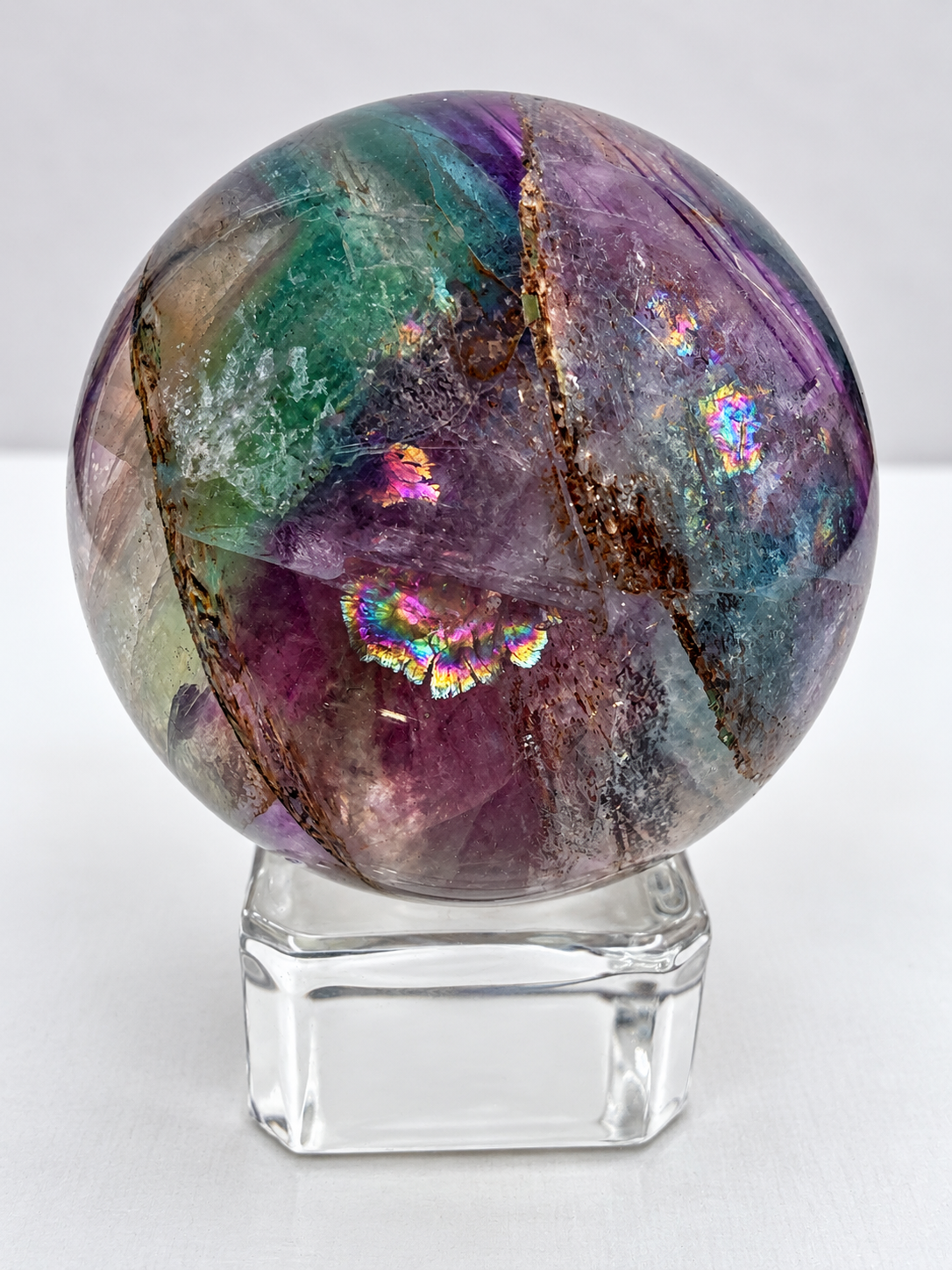 Rainbow Fluorite Sphere