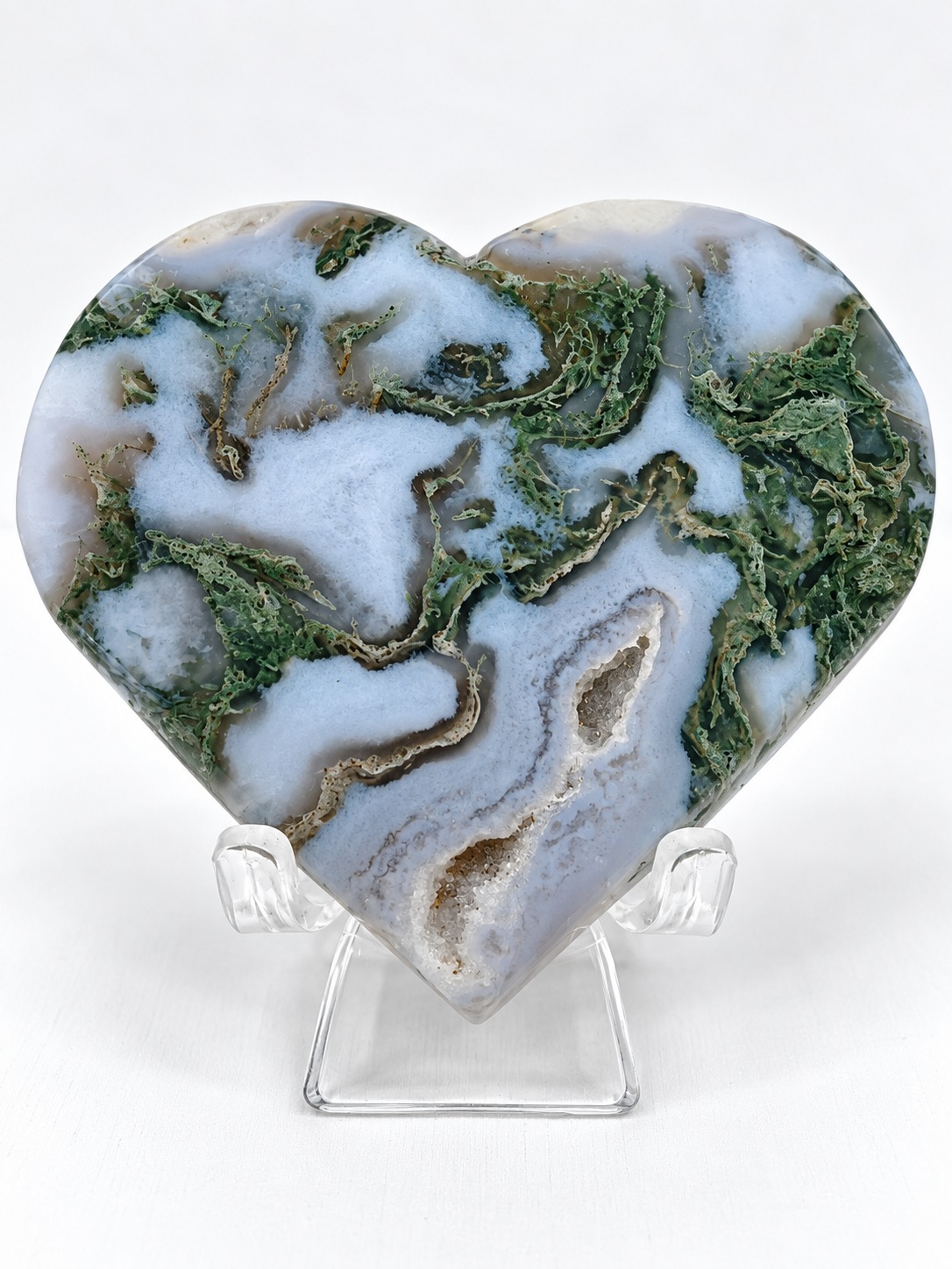 Moss Agate Heart
