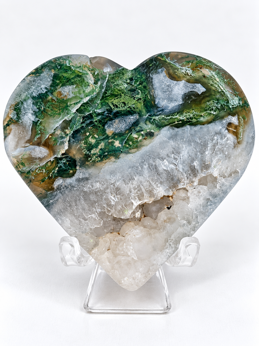Moss Agate Heart