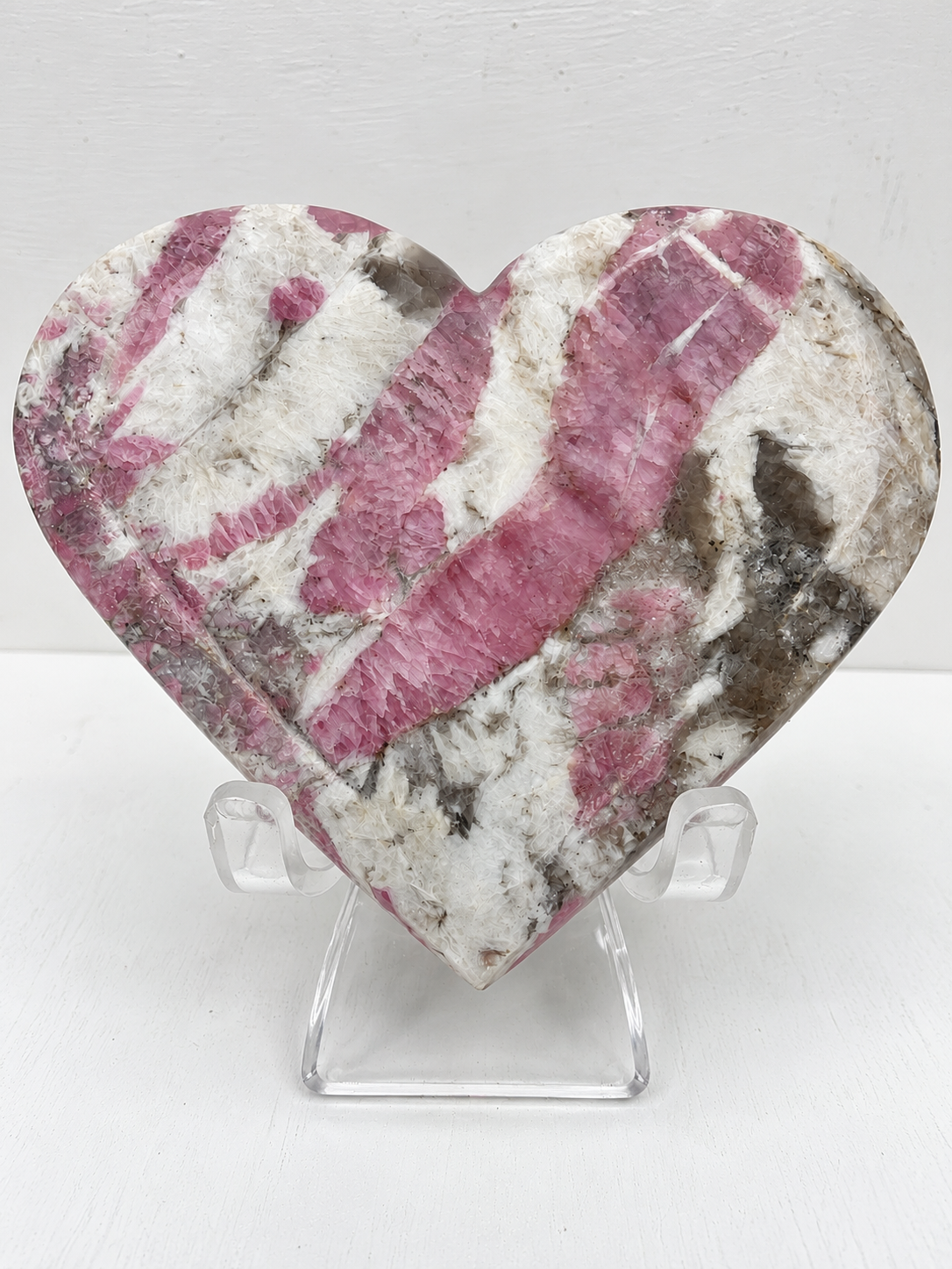 Pink Tourmaline & Smokey Quartz Heart