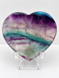 Rainbow Fluorite Heart