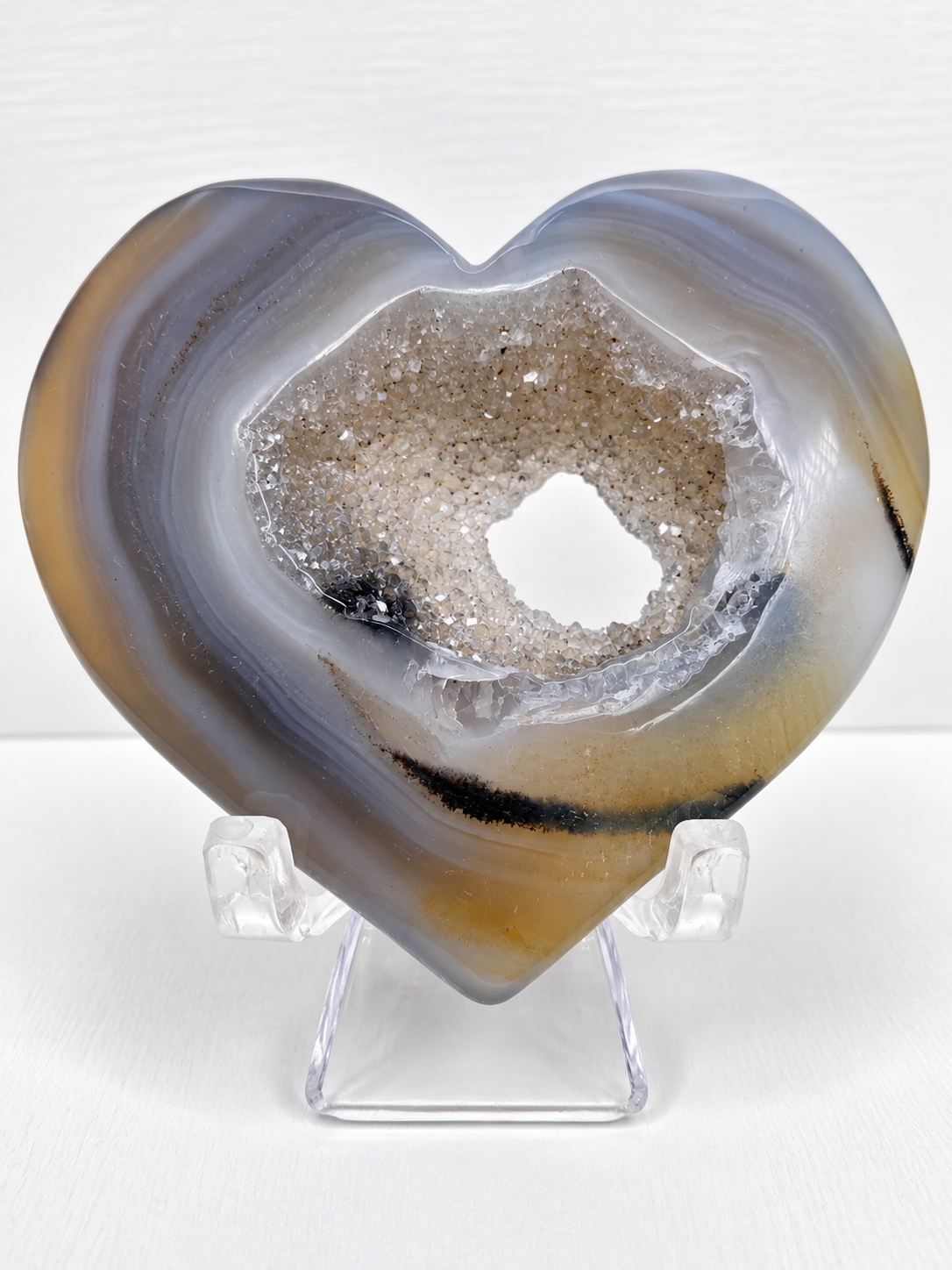 Druzy Agate Heart