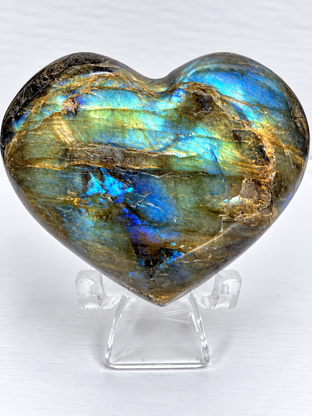 Labradorite Heart