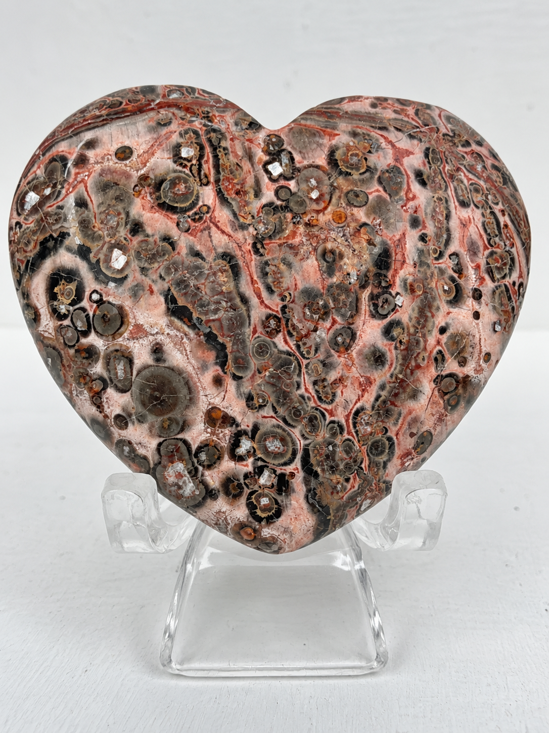 Leopard Skin Jasper Heart