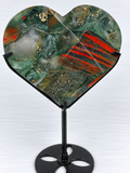 African Bloodstone with Pyrite Heart