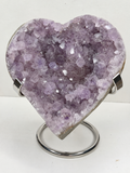 Amethyst Druzy Heart