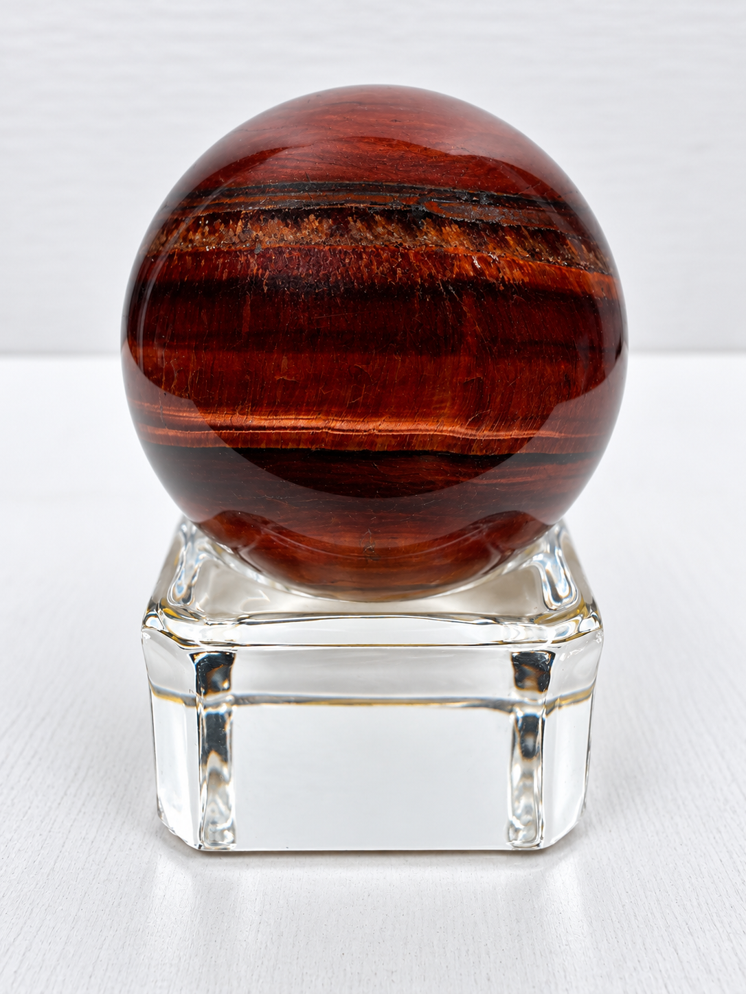 Red Tigers Eye with Tigers Iron Sphere