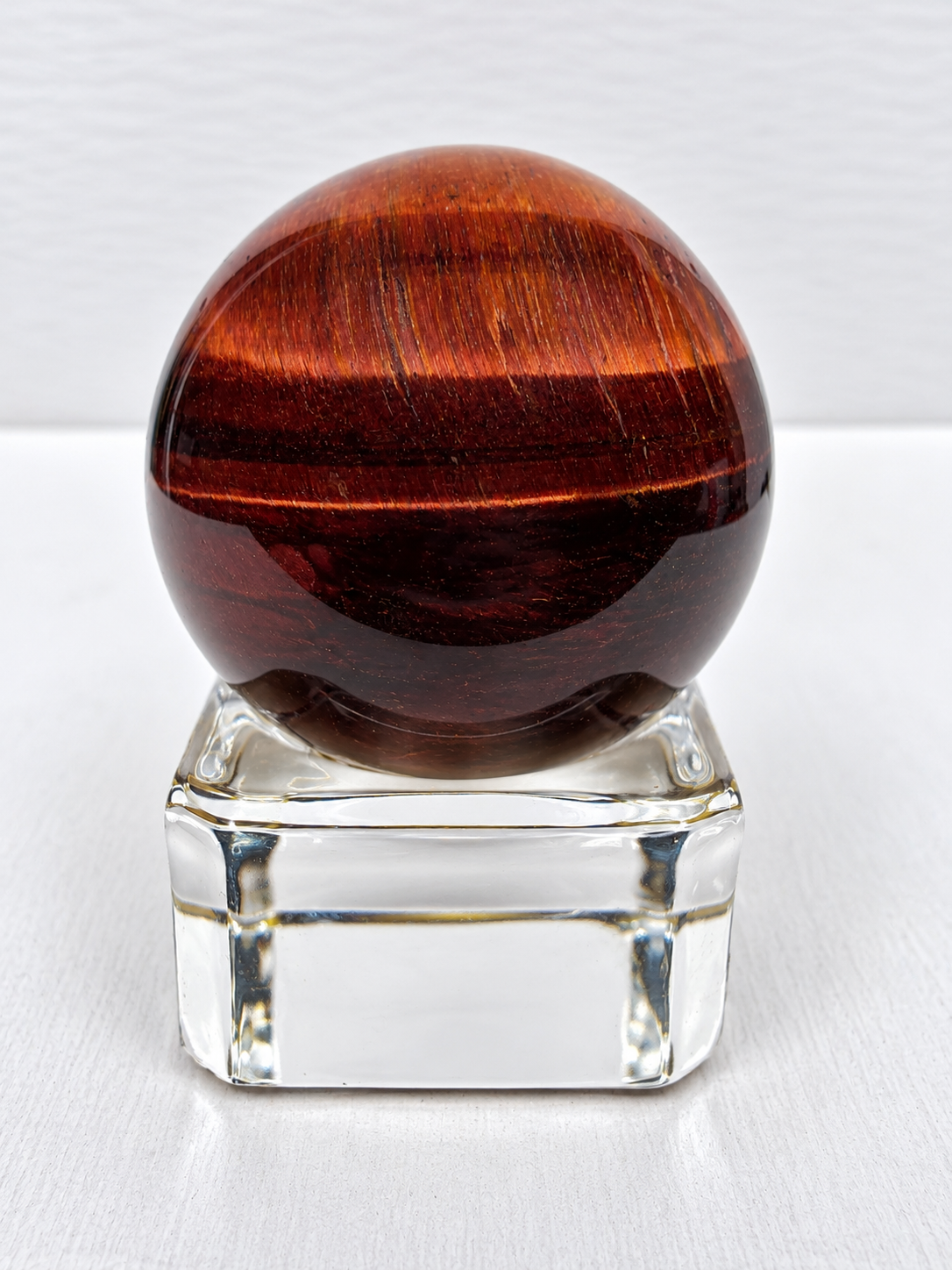 Red Tigers Eye with Tigers Iron Sphere