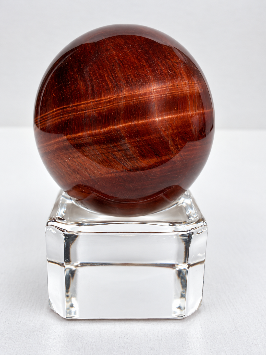 Red Tigers Eye with Tigers Iron Sphere