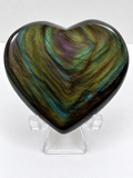 Rainbow Sheen Obsidian Heart