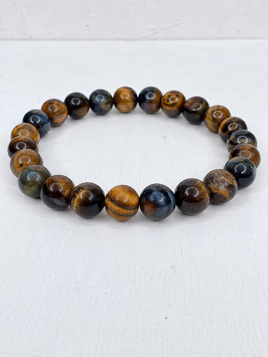 Blue & Gold Tigers Eye Bracelet – 8mm
