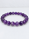 Faceted Amethyst Bracelet – 8mm (Brazil)