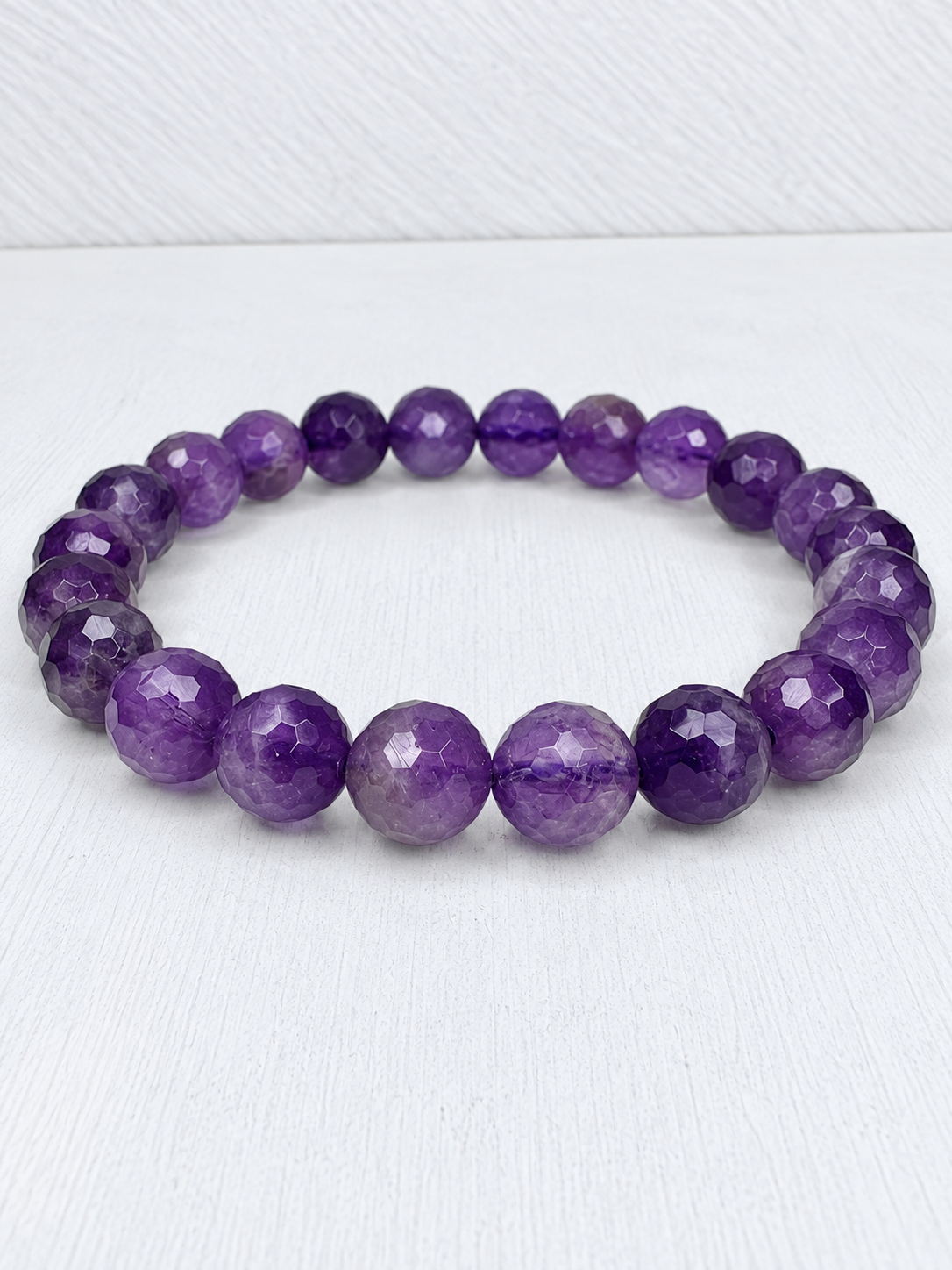 Faceted Amethyst Bracelet – 8mm (Brazil)