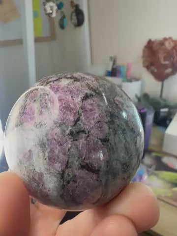 Rubellite Tourmaline Sphere