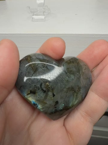 Labradorite Heart