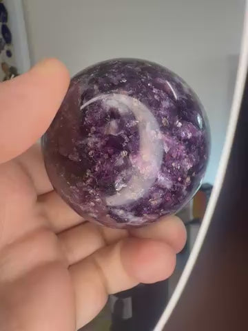 Lepidolite and Purple Mica Sphere