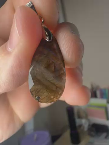 Faceted Labradorite Pendant