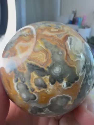 Crazy Lace Agate Sphere