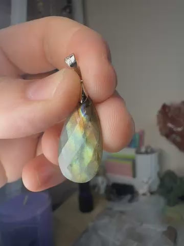 Faceted Labradorite Pendant