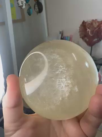 Honey Calcite Sphere